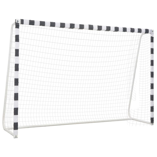 vidaXL But de football 300x200x90 cm Métal Noir et blanc