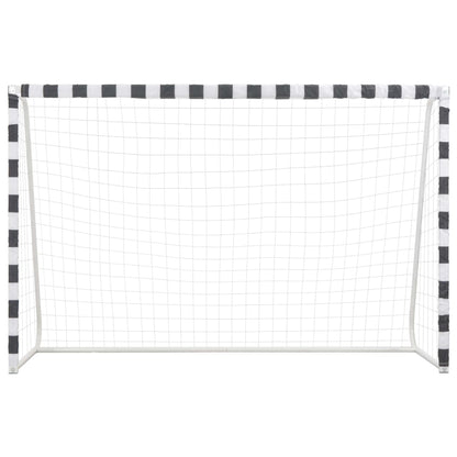 vidaXL But de football 300x200x90 cm Métal Noir et blanc