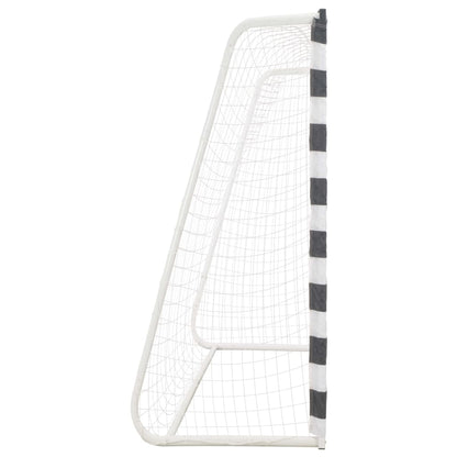 vidaXL But de football 300x200x90 cm Métal Noir et blanc