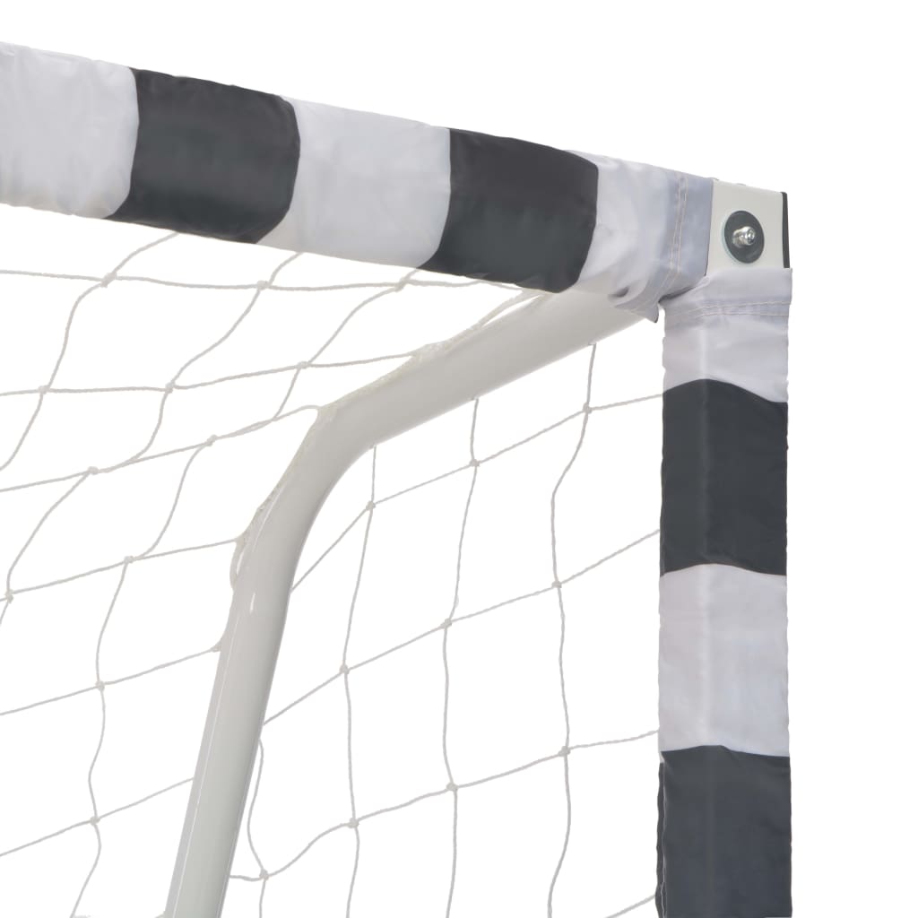 vidaXL But de football 300x200x90 cm Métal Noir et blanc