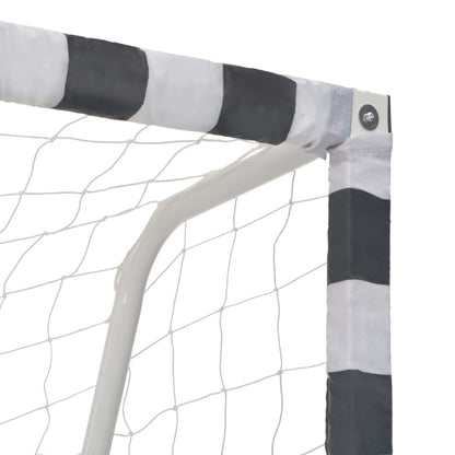 vidaXL But de football 300x200x90 cm Métal Noir et blanc
