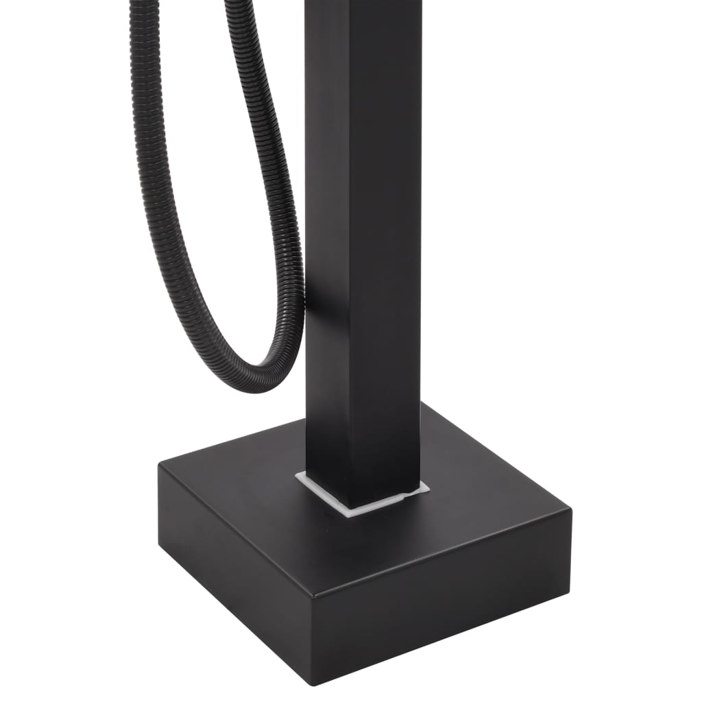 vidaXL Robinet de baignoire sur pied Noir Acier inoxydable 90 cm