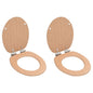 vidaXL 2 pcs Sièges WC MDF et couvercle à fermeture en douceur Bambou