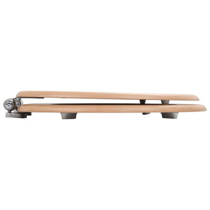 vidaXL 2 pcs Sièges WC MDF et couvercle à fermeture en douceur Bambou
