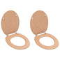 vidaXL Sièges WC 2 pcs avec couvercles MDF Design de bambou
