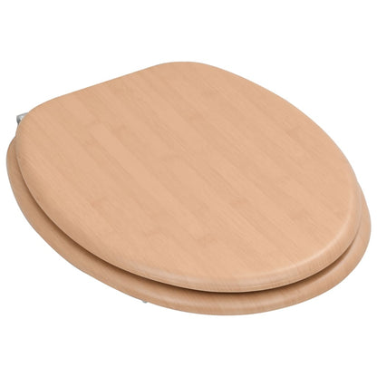 vidaXL Sièges WC 2 pcs avec couvercles MDF Design de bambou