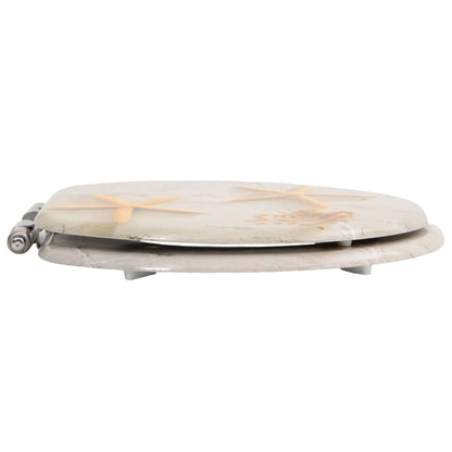 vidaXL Sièges WC 2 pcs MDF et couvercle à fermeture en douceur