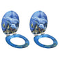 vidaXL 2 pcs Sièges WC MDF et couvercle à fermeture en douceur Dauphin