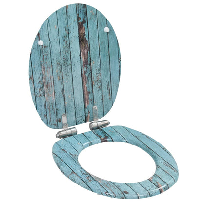 vidaXL 2 pcs Sièges WC MDF Couvercle à fermeture en douceur Vieux bois