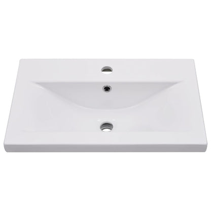 vidaXL Lavabo encastré 61 x 39,5 x 18,5 cm Céramique Blanc
