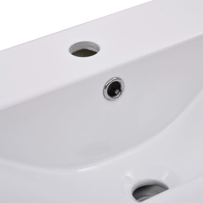 vidaXL Lavabo encastré 61 x 39,5 x 18,5 cm Céramique Blanc