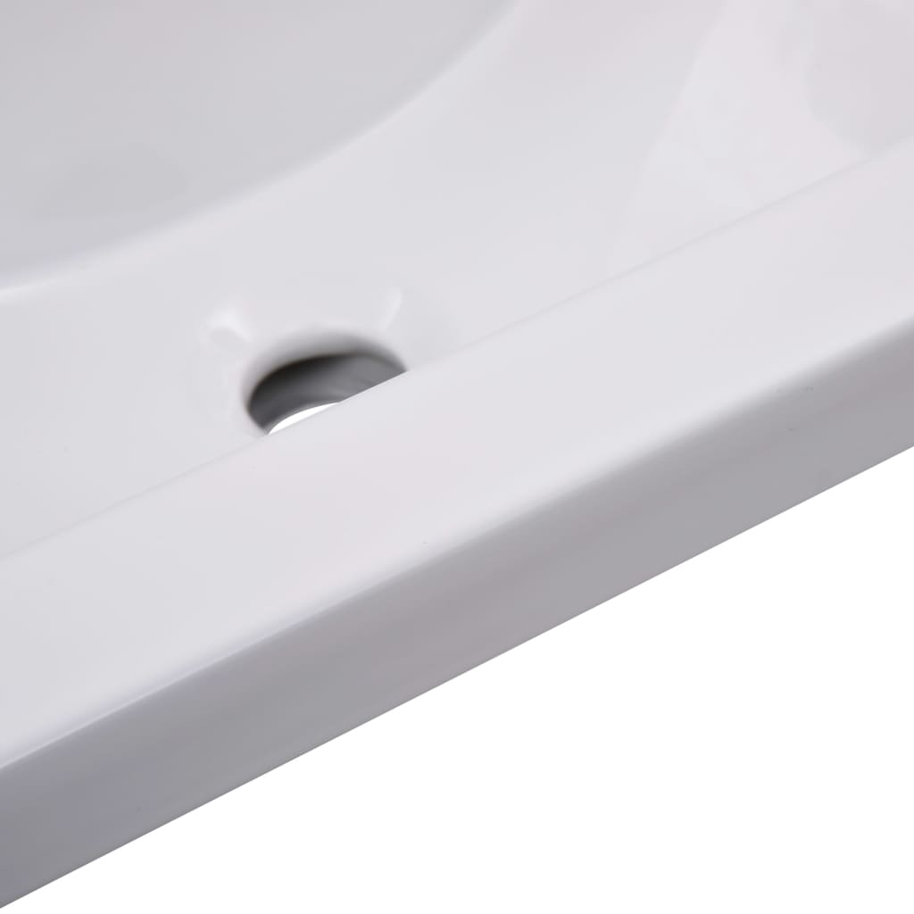 vidaXL Lavabo encastré 61 x 39,5 x 18,5 cm Céramique Blanc