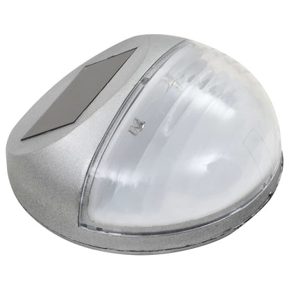 vidaXL Lampes solaires murales à LED d'extérieur 24 pcs Rond Argenté