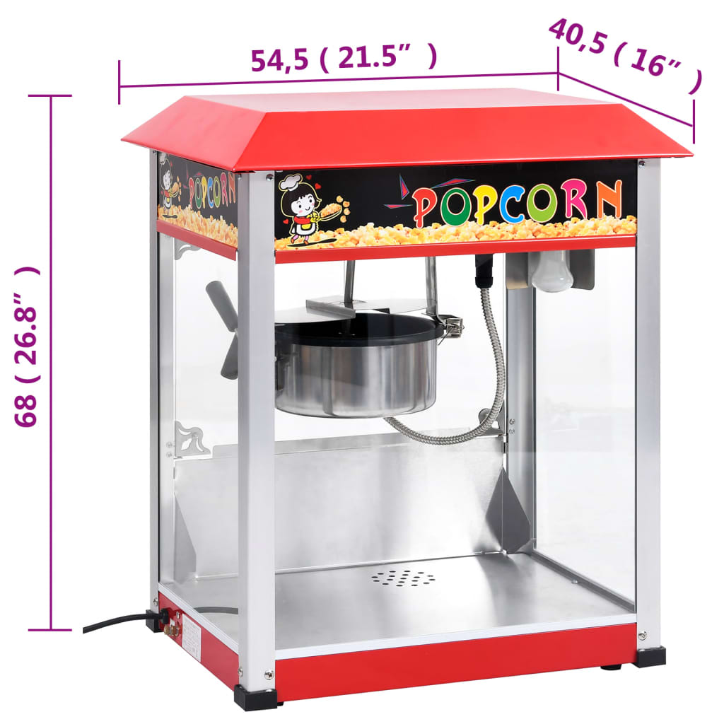 vidaXL Machine à pop-corn avec pot de cuisson en téflon 1400 W
