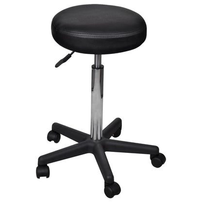 vidaXL Tabourets de bureau 2 pcs Noir 35,5x84 cm Similicuir