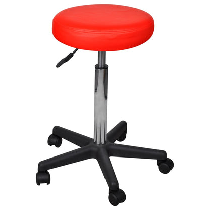 vidaXL Tabourets de bureau 2 pcs Rouge 35,5x84 cm Similicuir