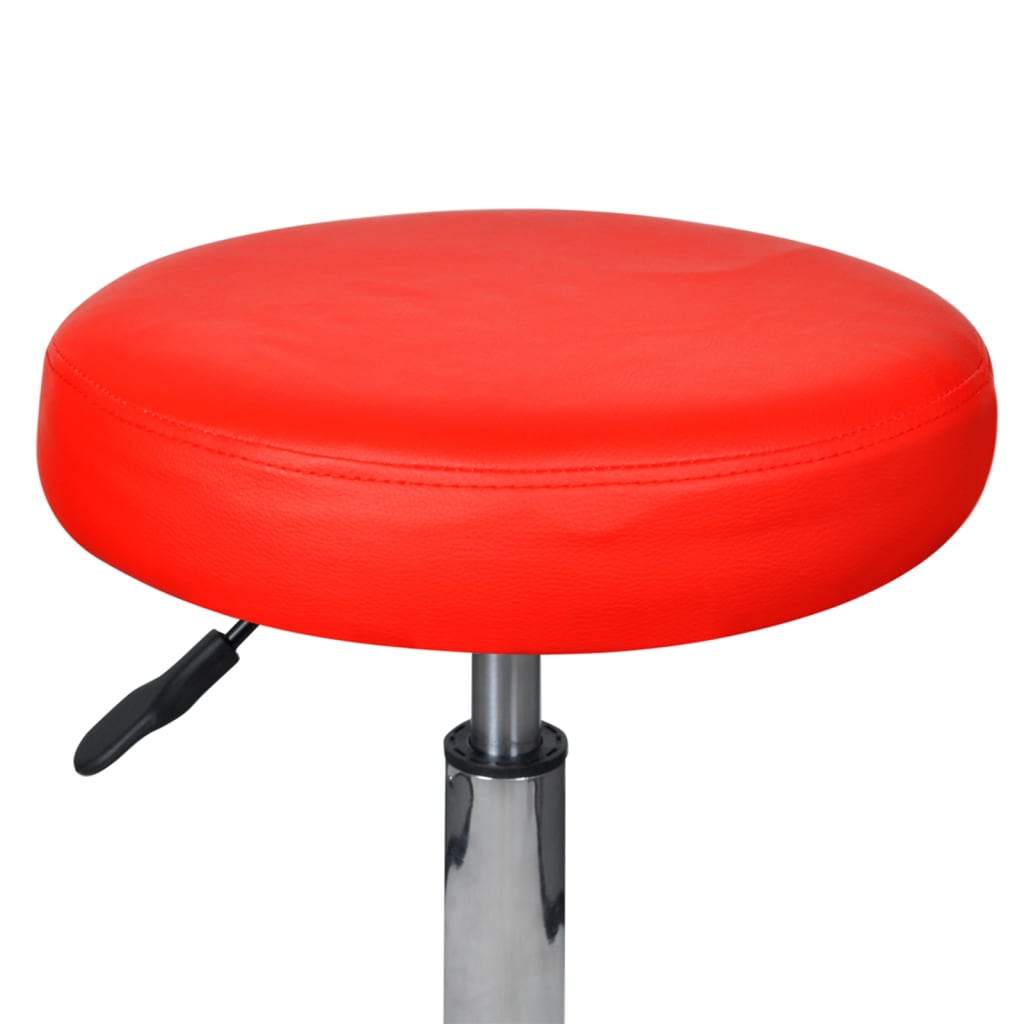 vidaXL Tabourets de bureau 2 pcs Rouge 35,5x84 cm Similicuir
