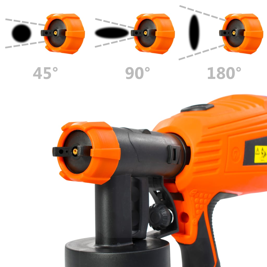 vidaXL Pistolet à peinture électrique et 3 tailles de buses 500W 800ml