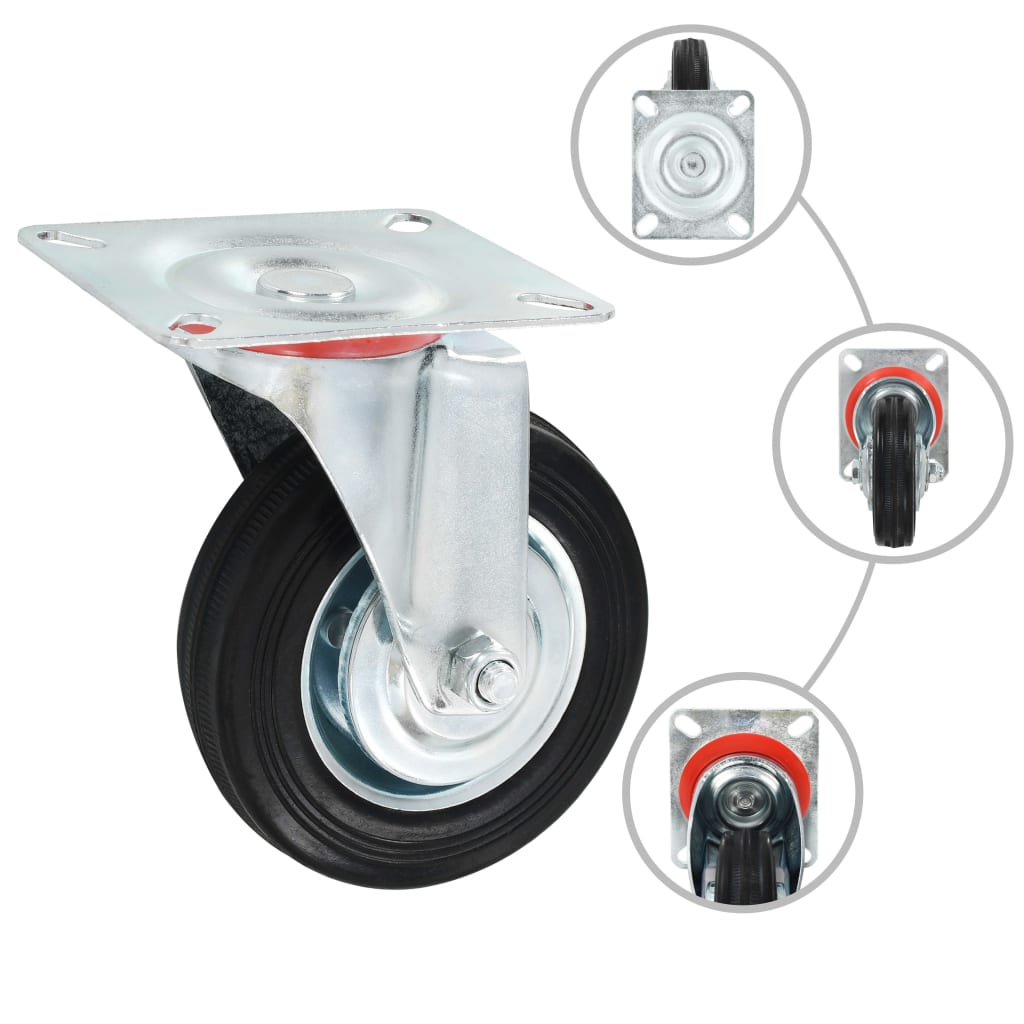 vidaXL 16 pcs Roulettes pivotantes 100 mm