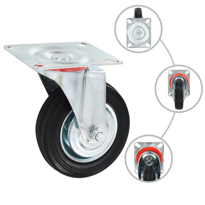 vidaXL 16 pcs Roulettes pivotantes 100 mm
