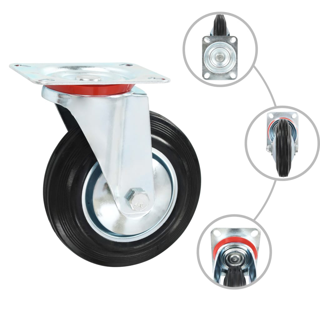 vidaXL 12 pcs Roulettes pivotantes 160 mm