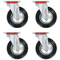 vidaXL 24 pcs Roulettes pivotantes 160 mm