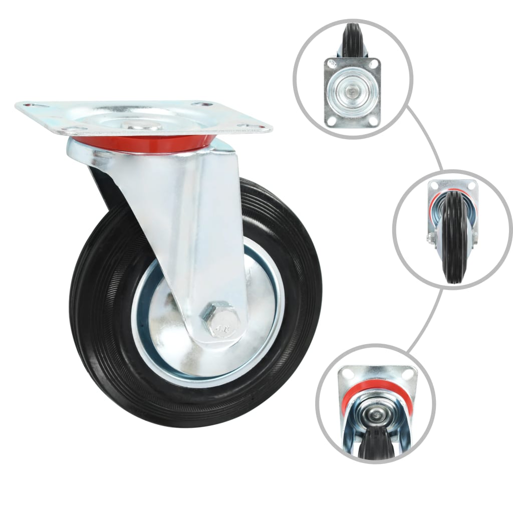 vidaXL 24 pcs Roulettes pivotantes 160 mm