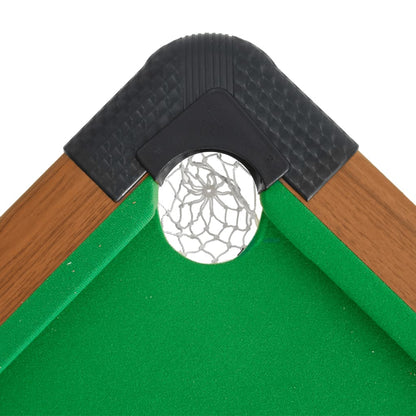 vidaXL Table de billard 4 pieds 122x61x76 cm Marron