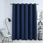 vidaXL Rideau occultant avec anneaux en métal Bleu 290x245 cm