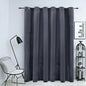 vidaXL Rideau occultant et anneaux métal Velours Anthracite 290x245 cm