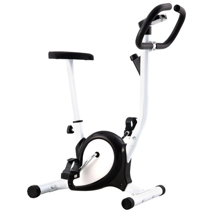 vidaXL Vélo d'appartement avec résistance à courroie Noir