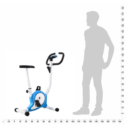 vidaXL Vélo d'appartement avec résistance à courroie Bleu
