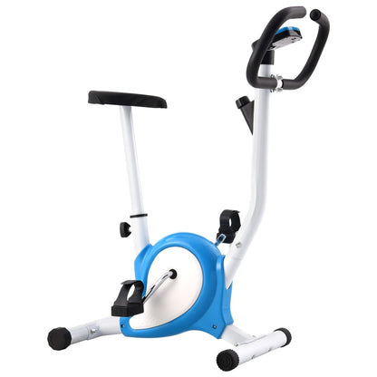 vidaXL Vélo d'appartement avec résistance à courroie Bleu