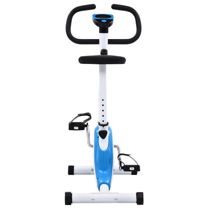 vidaXL Vélo d'appartement avec résistance à courroie Bleu