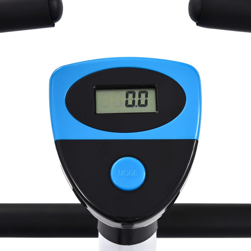 vidaXL Vélo d'appartement avec résistance à courroie Bleu