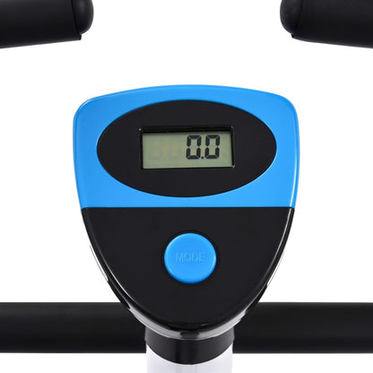 vidaXL Vélo d'appartement avec résistance à courroie Bleu