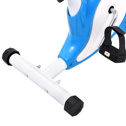 vidaXL Vélo d'appartement avec résistance à courroie Bleu