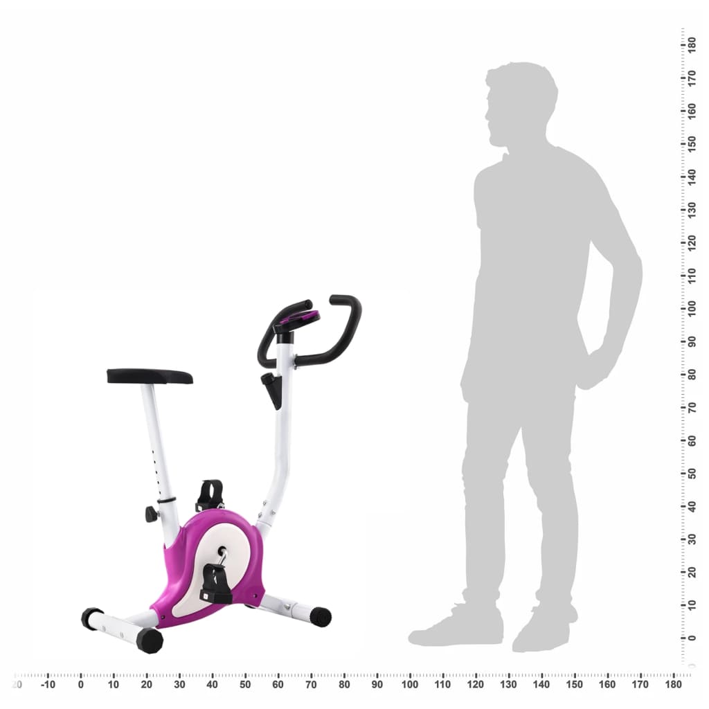 vidaXL Vélo d'appartement avec résistance à courroie Violet