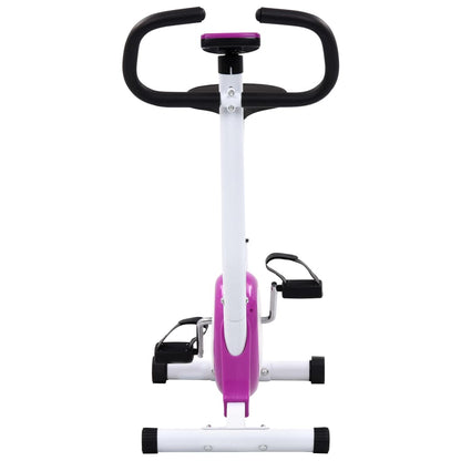 vidaXL Vélo d'appartement avec résistance à courroie Violet