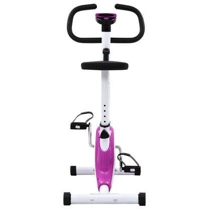 vidaXL Vélo d'appartement avec résistance à courroie Violet