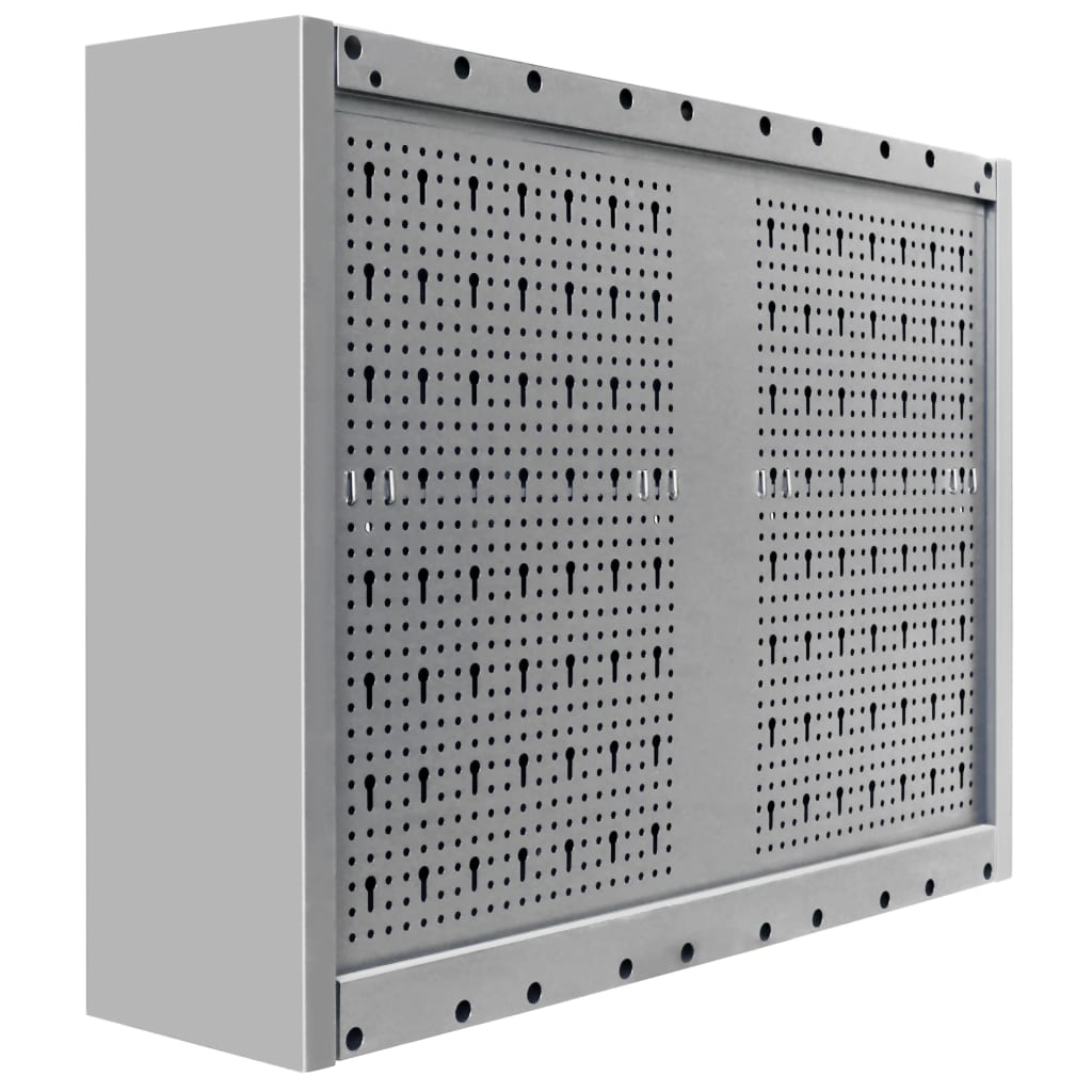 vidaXL Armoire à outils murale Style Industriel Métal Gris et noir