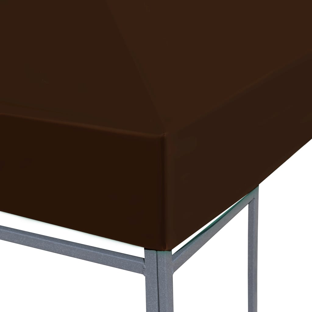 vidaXL Toile supérieure de gazebo 310 g/m² 3x3 m Marron