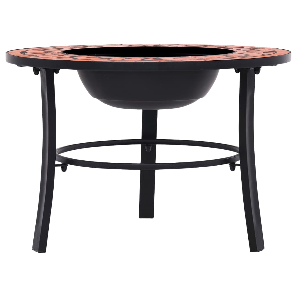 vidaXL Foyer mosaïque Terre cuite 68 cm Céramique