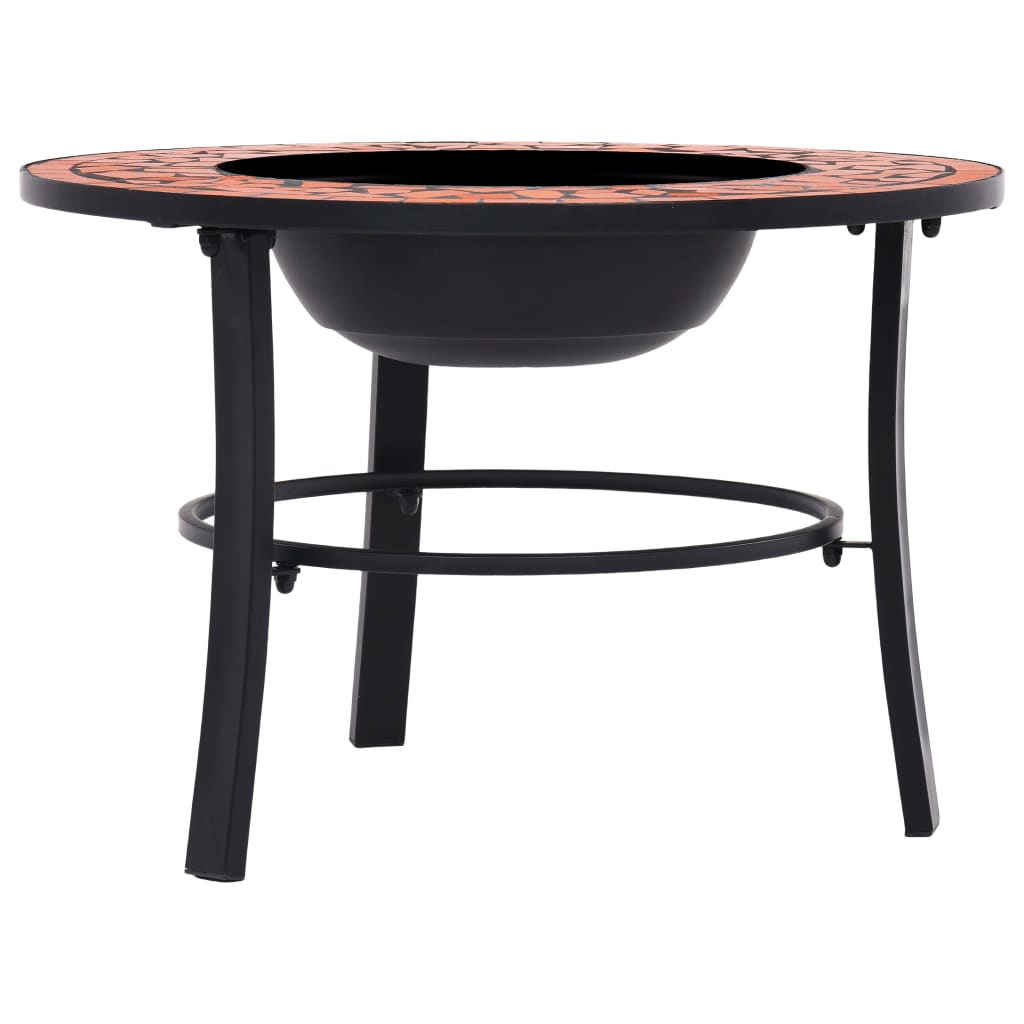 vidaXL Foyer mosaïque Terre cuite 68 cm Céramique