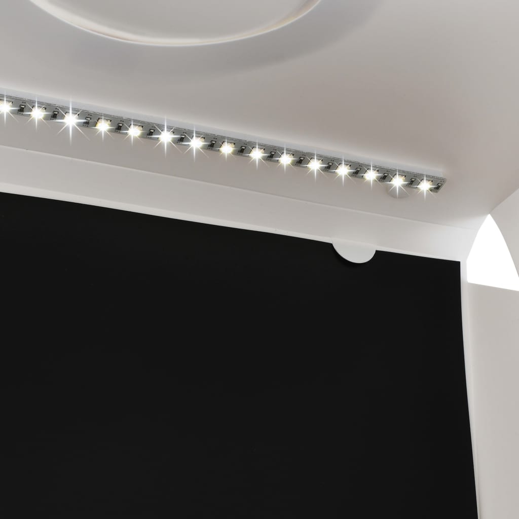 vidaXL Boîte à lumière studio LED pliable 40x34x37 cm Plastique Blanc