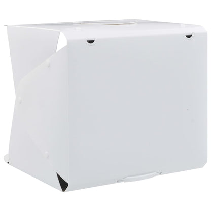 vidaXL Boîte à lumière studio LED pliable 40x34x37 cm Plastique Blanc