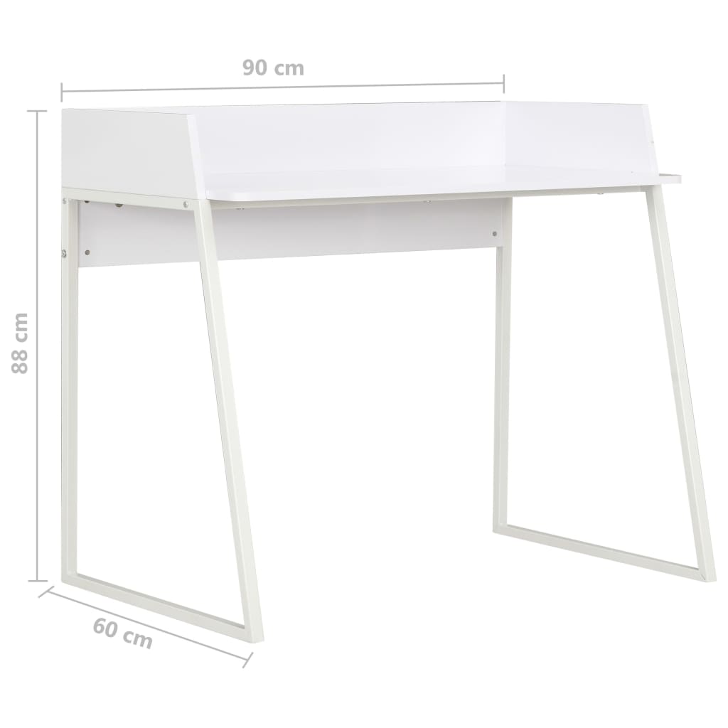 vidaXL Bureau Blanc 90 x 60 x 88 cm