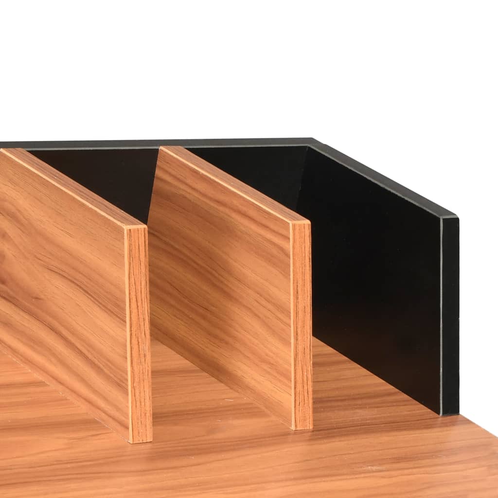 vidaXL Bureau Noir et marron 80x50x84 cm