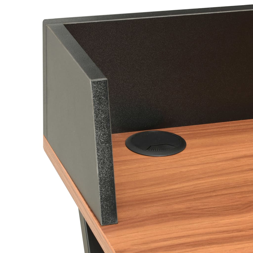 vidaXL Bureau Noir et marron 80x50x84 cm