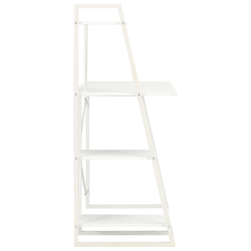 vidaXL Bureau avec étagère Blanc 102x50x117 cm